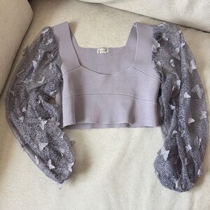 Free People Intimately - Purple Butterfly Top - Large